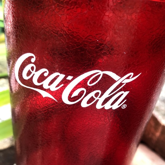 Vintage Carlisle brand Coca Cola Plastic “Pizza” Glasses-Set of two - Picture 3 of 10